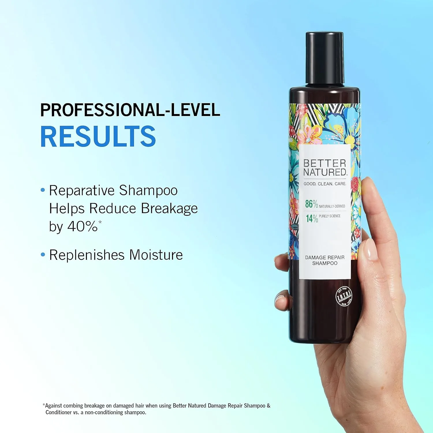 Шампунь и кондиционер Better Natured Damage Repair | Восстанавливает увлажнение, блеск и жизненную силу | Для сухих, поврежденных и жестких волос | Веганский продукт | Без парабенов — фото 3