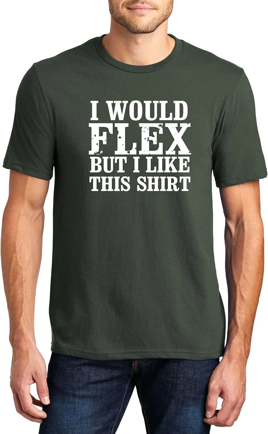 

Футболка с принтом "I Would Flex But I Like This Shirt" Comical Shirt