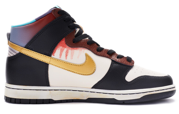 

Кроссовки Nike Dunk Skateboard Shoes Men High-Top Black Yellow