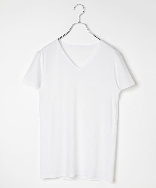 

GLOBAL WORK Футболка с V-образным вырезом, эластичная, Fffit, белый