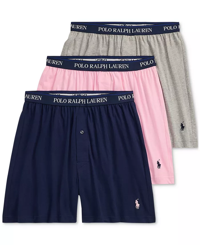 

Мужские боксеры Classic Knit из хлопка, 3 шт Polo Ralph Lauren, мультиколор