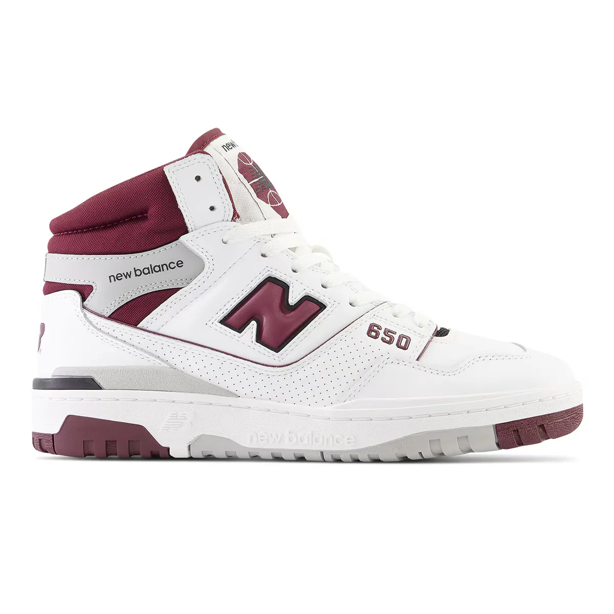 

Мужские повседневные кроссовки Retro Basket 650 New Balance, белый/бордовый