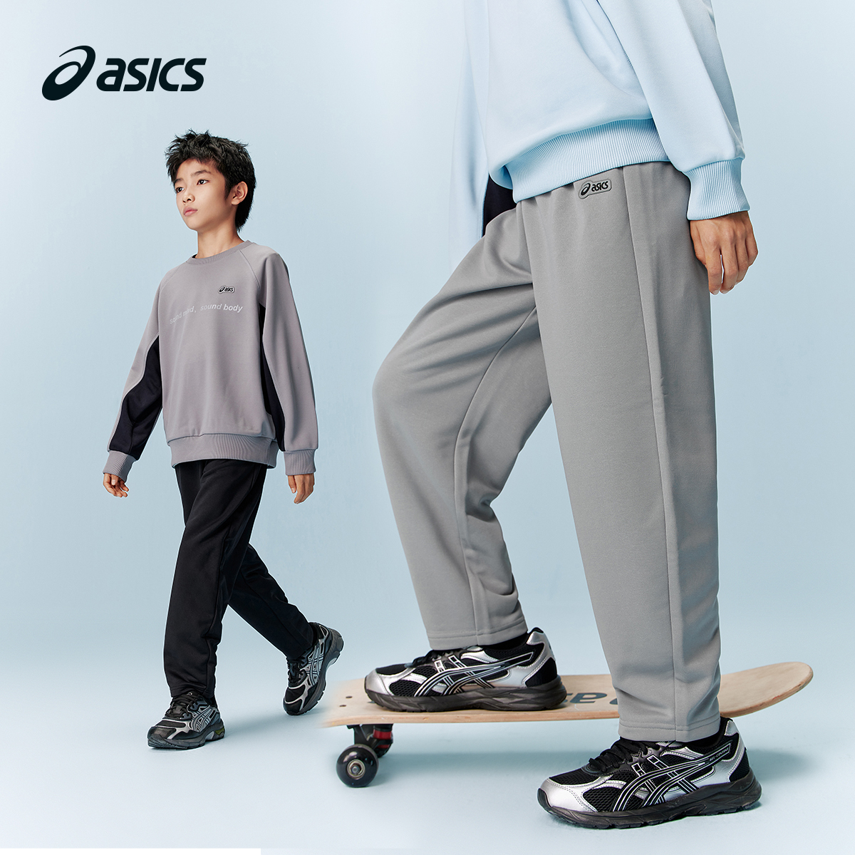 Подростковые вязаные спортивные штаны ASICS, 9000 черный — фото 4