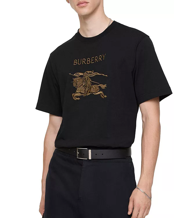 

Хлопковая футболка Ekd Burberry, черный
