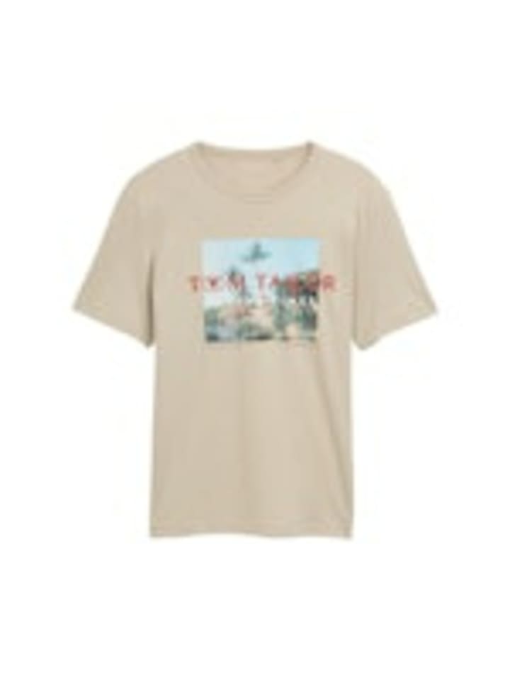 

Женская футболка бежевого цвета Tom Tailor, Бежевый, Женская футболка бежевого цвета Tom Tailor