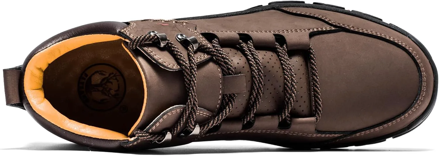 

Мужские повседневные кожаные туфли-чикка FLYLAND, ручной работы, модные ботинки на мягкой подошве, нескользящие, дышащие, удобные, средней высоты, для вождения, прогулок и активного отдыха на улице, коричневый