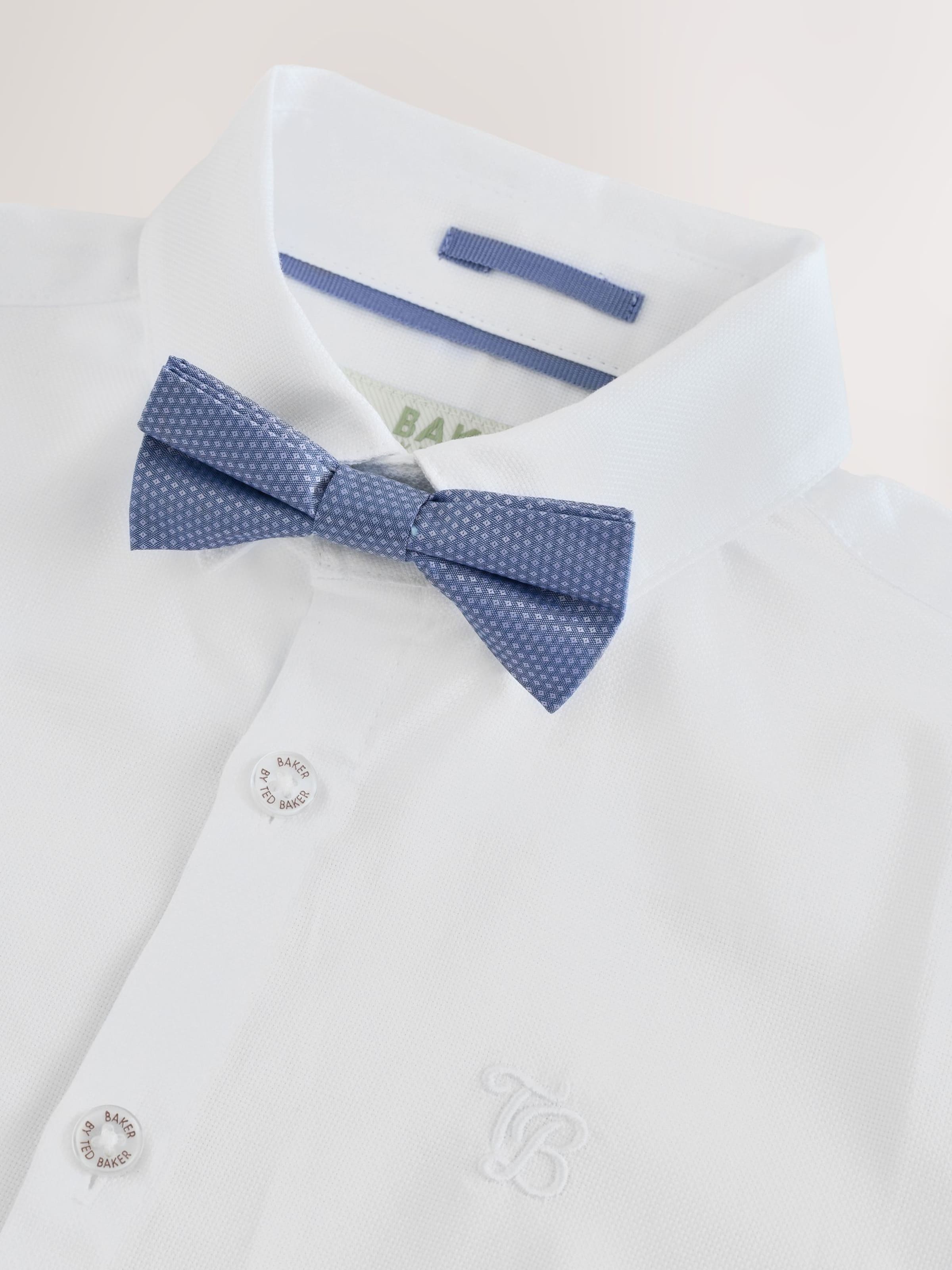 Baker by Ted Baker Рубашка на пуговицах Regular fit в белом цвете — фото 3
