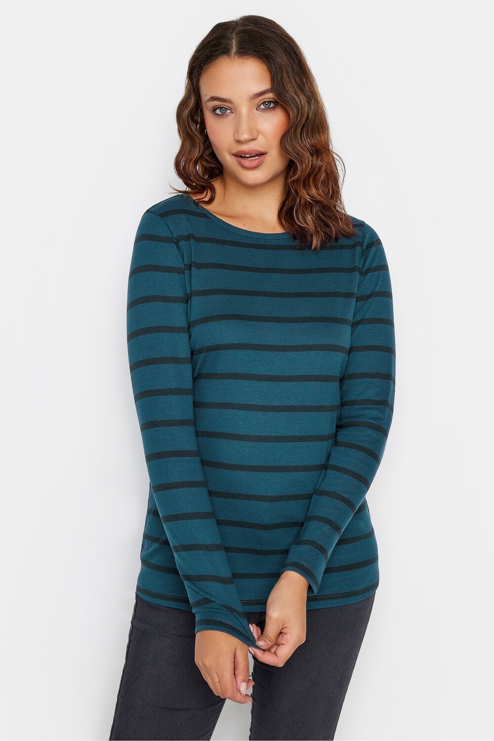 

Футболка с длинными рукавами и полосатым узором Long Tall Sally, синий