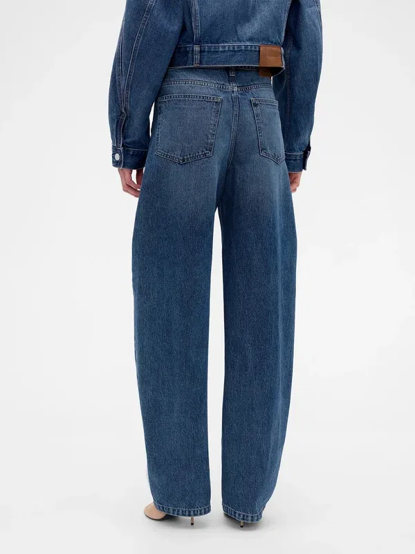 Джинсы Victoria Beckham The Arc Jean Loose Jeans Gap, средняя стирка — фото 3
