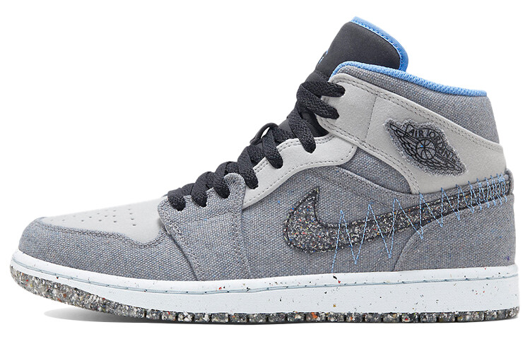 

Jordan 1 Mid Crater Grey Университетский синий