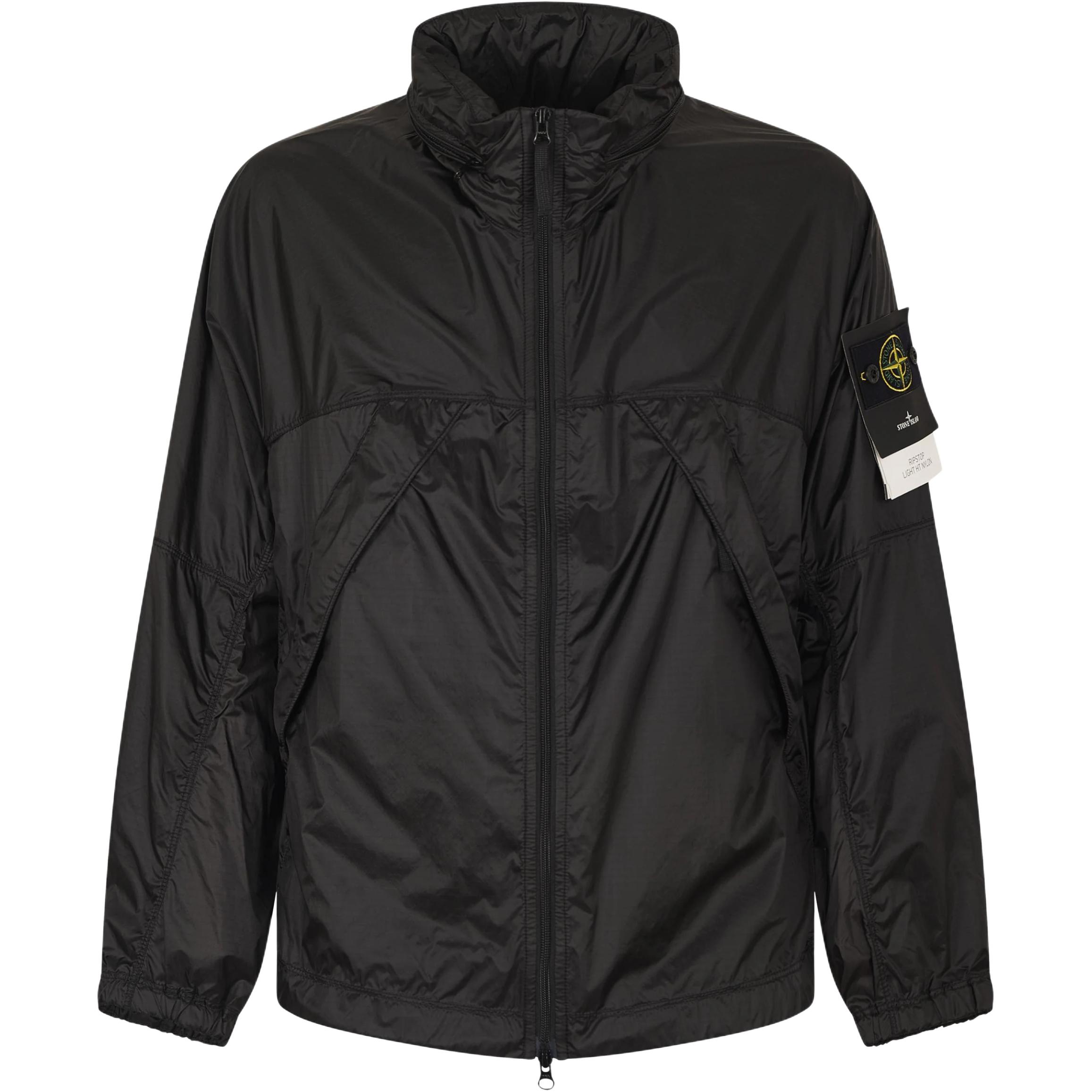 Ветровка с потайной молнией STONE ISLAND, черный