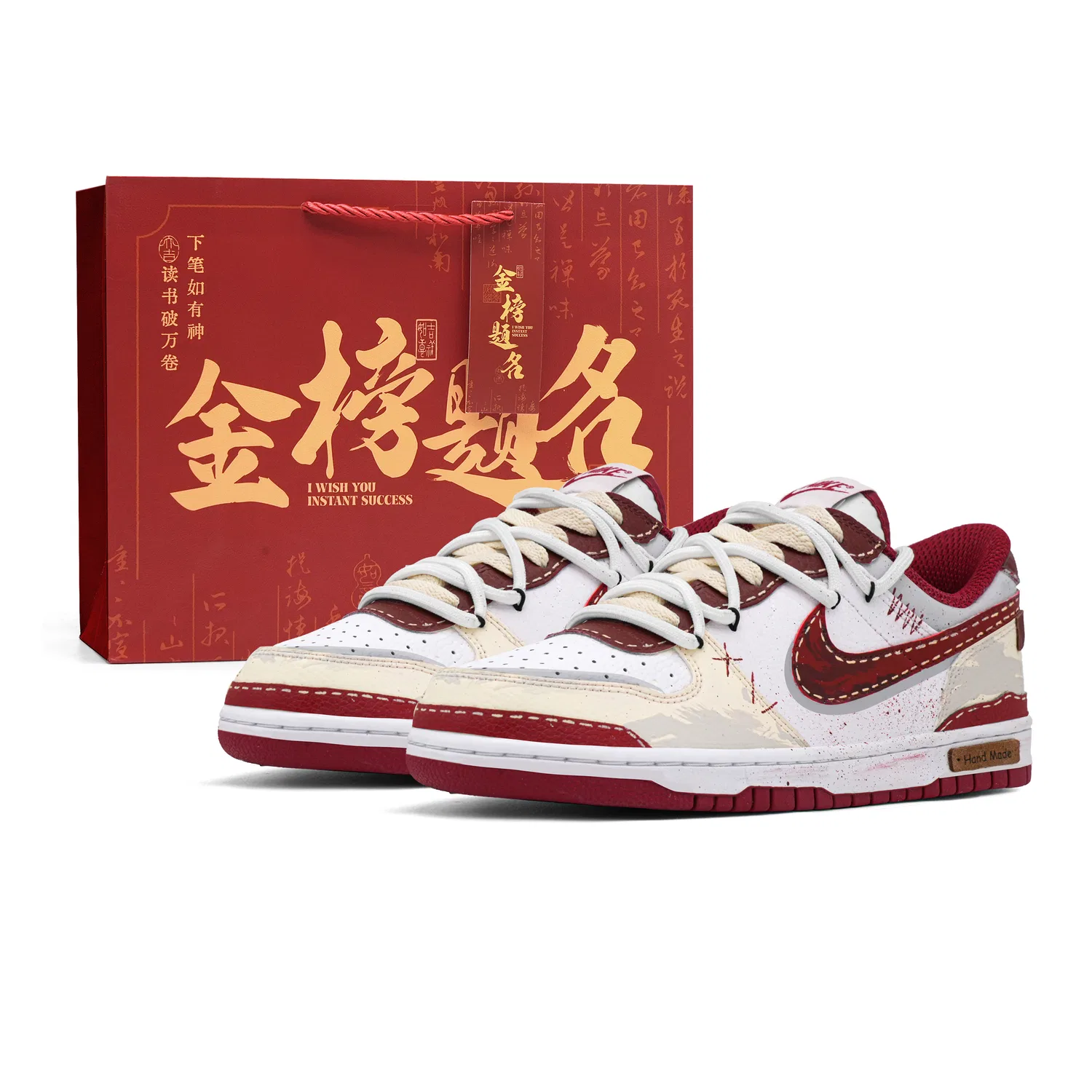 Кроссовки кожаные красные Nike