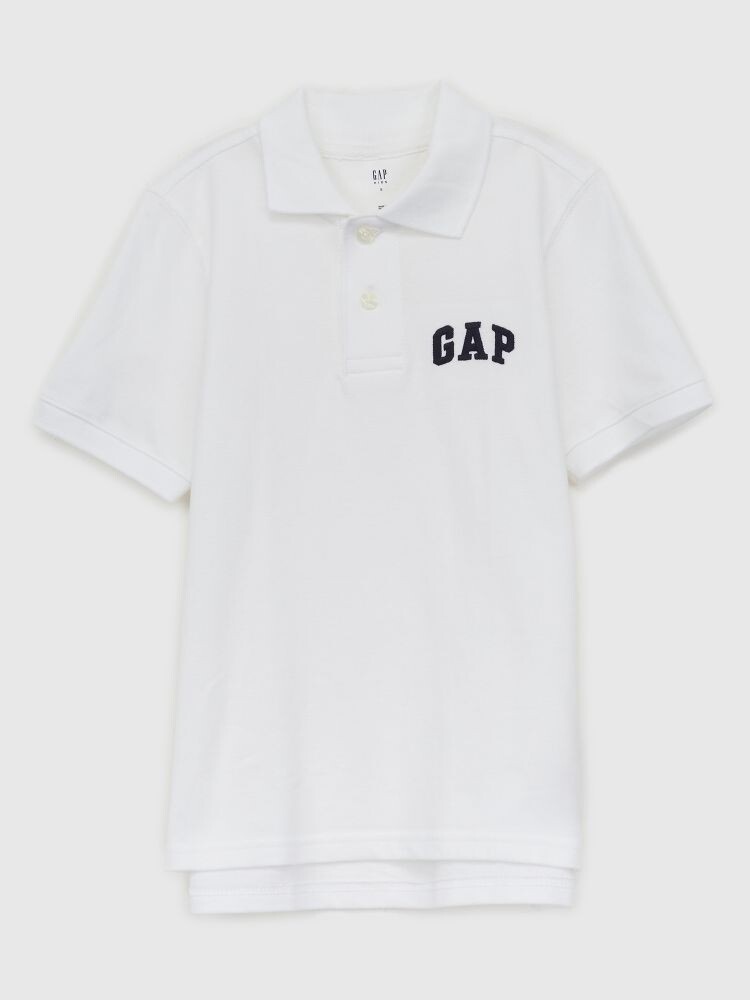 

Детская рубашка-поло с логотипом Gap, белый