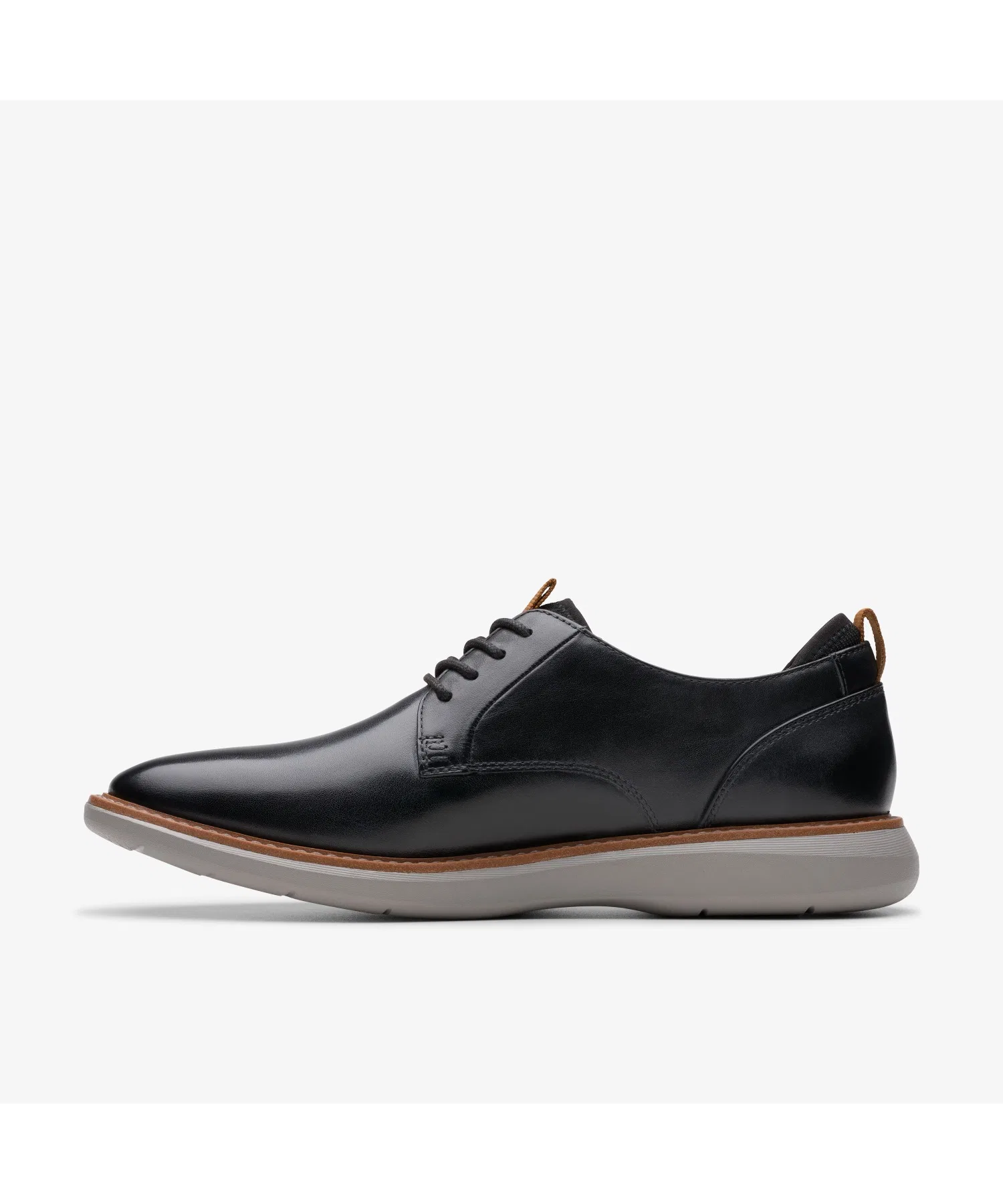 Мужские туфли Clarks Brantin Plain из натуральной кожи чёрные — фото 2