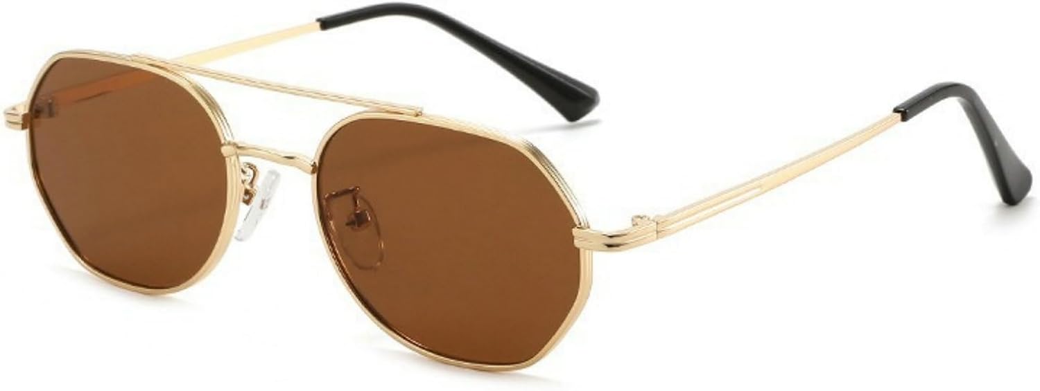 

Willochra Стильные квадратные солнцезащитные очки-пилот для женщин, с двойной перемычкой, металлическая оправа, мужские очки для активного отдыха, солнцезащитные очки UV400, C2