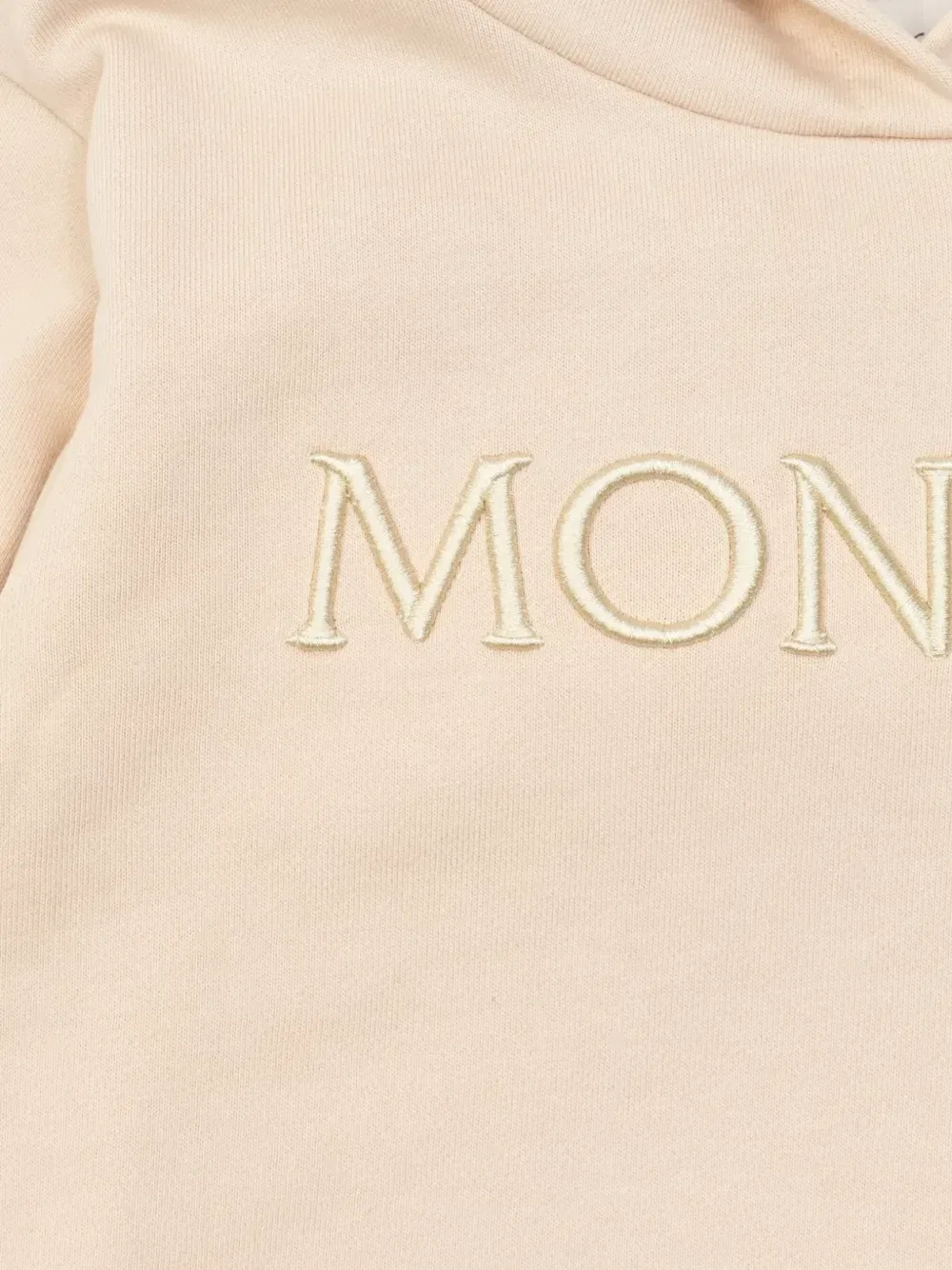 Толстовка с вышитым логотипом Moncler Enfant, бежевый — фото 3
