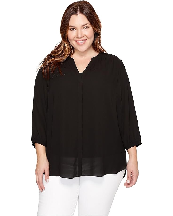 

Блуза NYDJ Plus Size Pintuck, черный