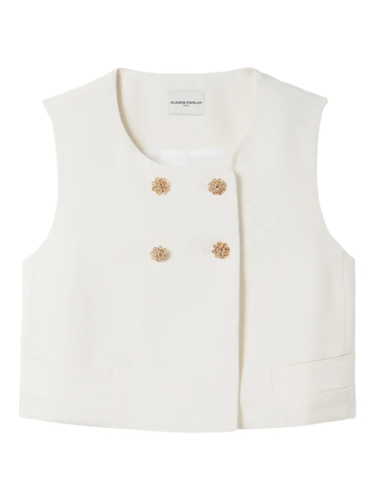 

Топ с цветочной аппликацией Claudie Pierlot, белый