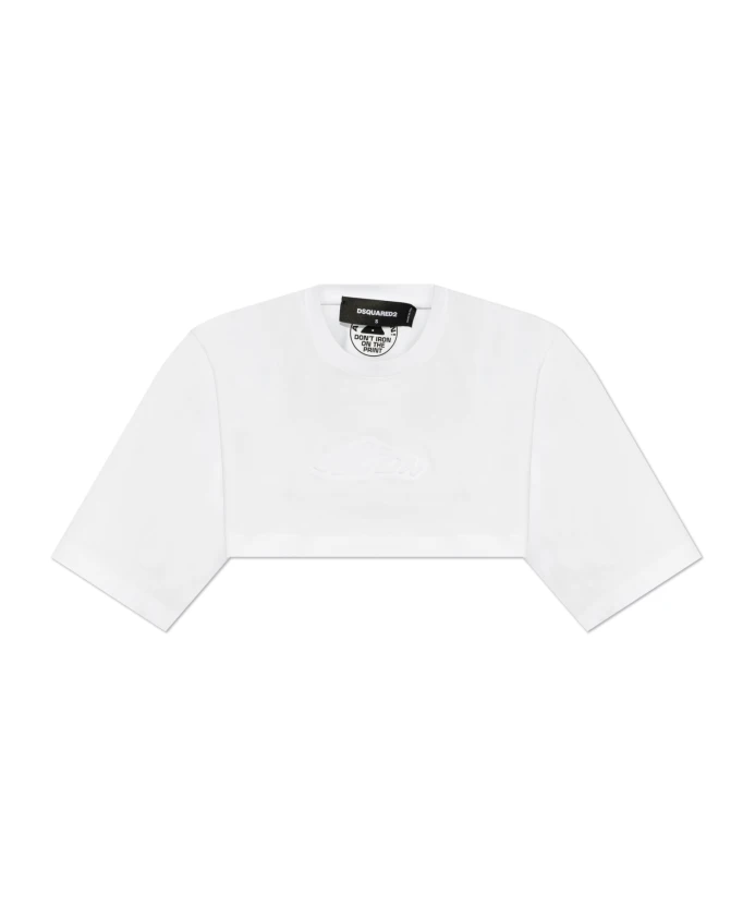 

Короткая футболка свободного кроя Dsquared2, белый
