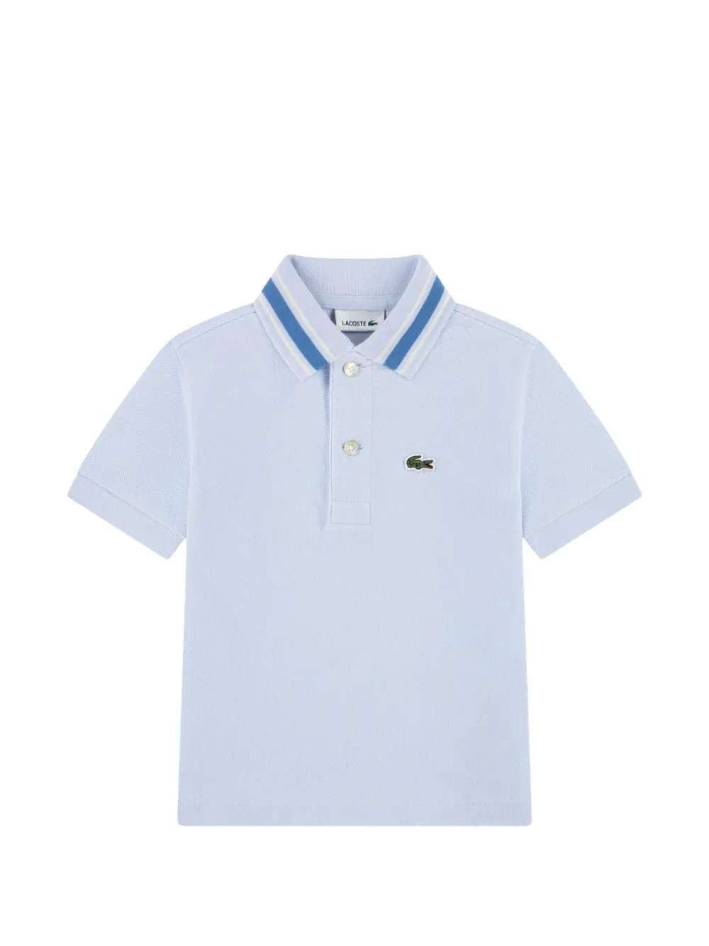 Поло с полосатым воротником Lacoste Kids, синий