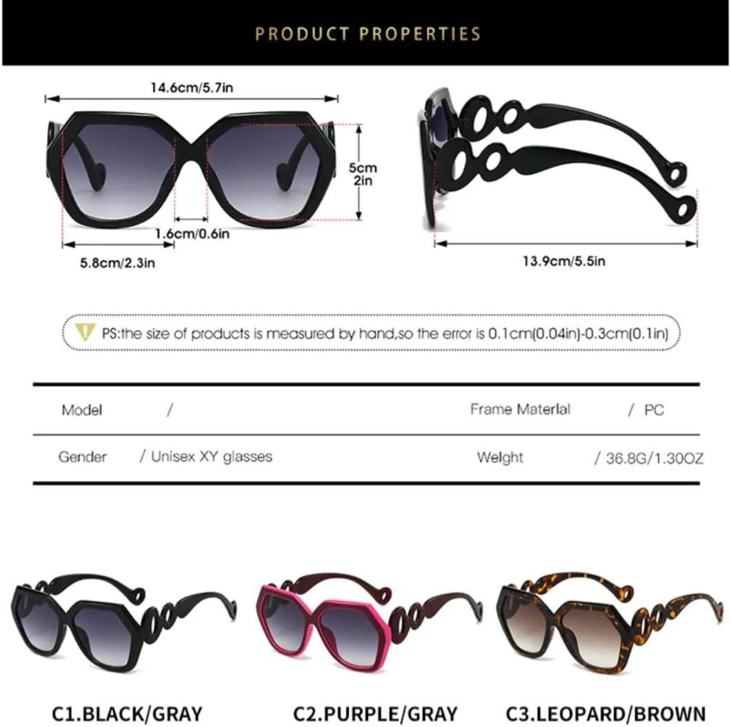 

Модные ретро-солнцезащитные очки с градиентной шестиугольной оправой для женщин, контрастные, нестандартной формы, универсальные для мужчин UATXTAU, Blue Orange