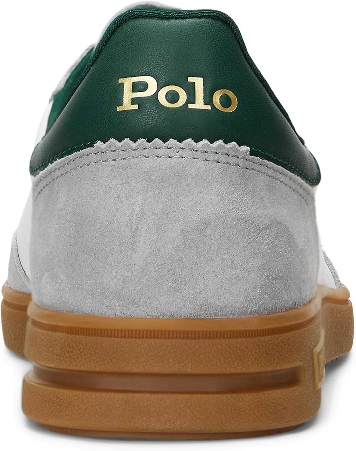 Мужские кроссовки Polo Ralph Lauren Bedford из кожи и замши, мягкий серый — фото 4