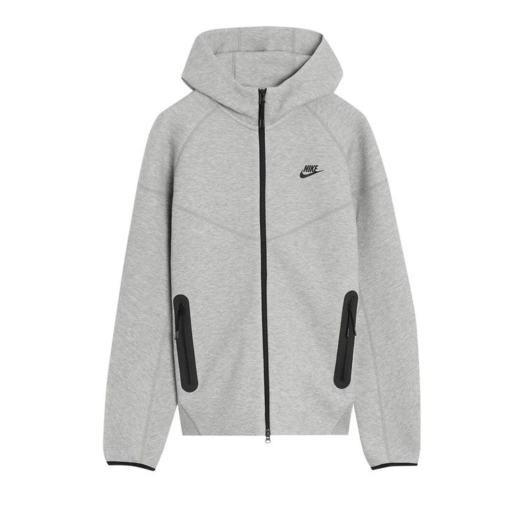 

Худи Nike Sportswear Tech Fleece Windrunner Full Zip Hoodie Dark Grey Heather/Black, серый