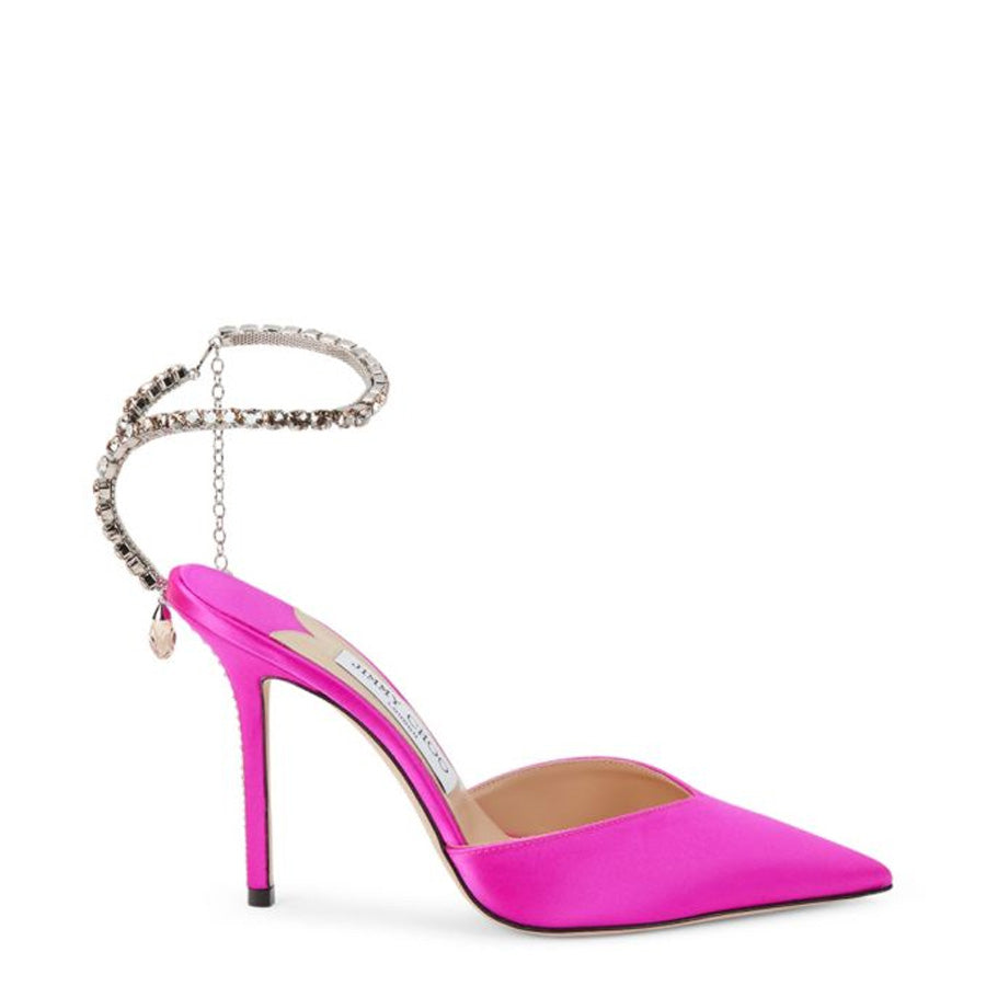 Jimmy Choo Saeda 100 mm Satin Heel, розовый