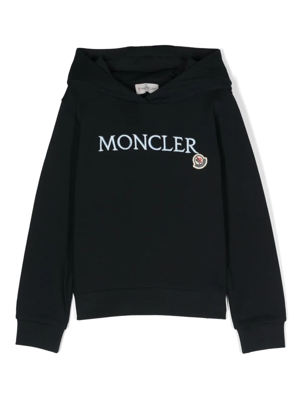 

Худи с вышитым логотипом Moncler Enfant, синий