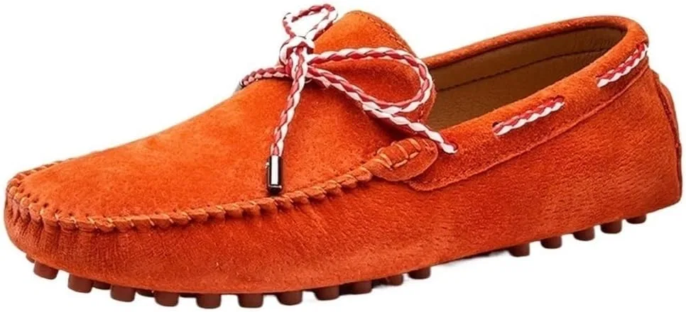 Лоферы замшевые, для вождения, Men's Suede Loafers, оранжевый UOPYNE