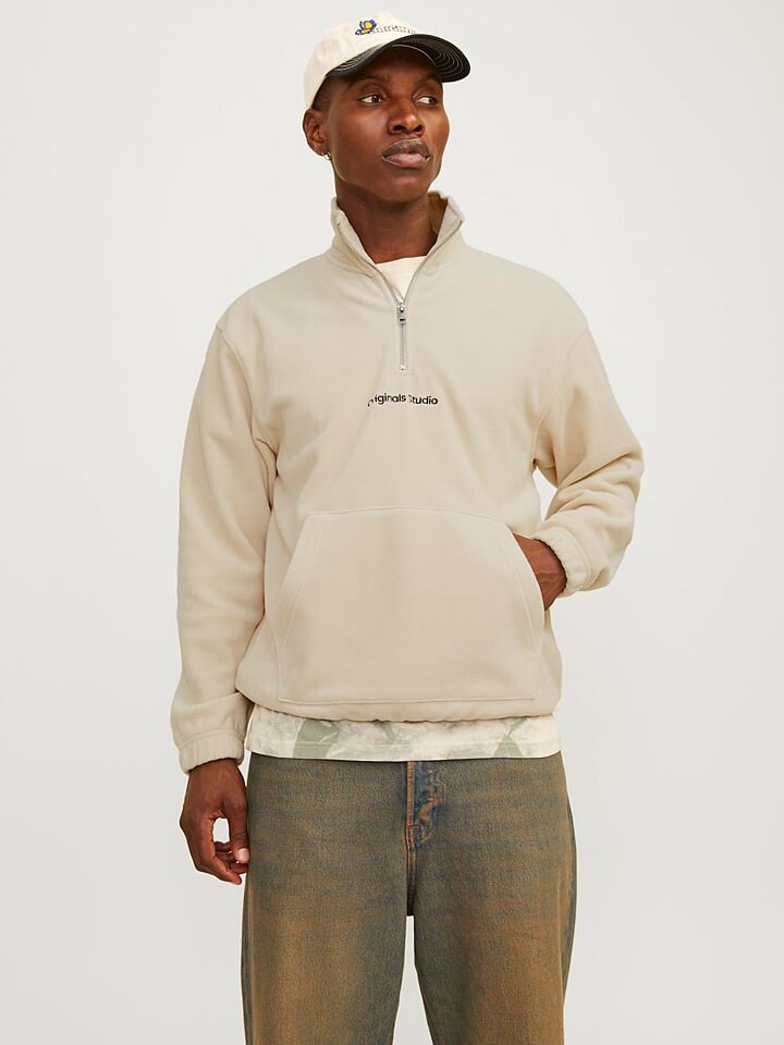 

Флисовый пуловер Jack & Jones Fleece, кремовый