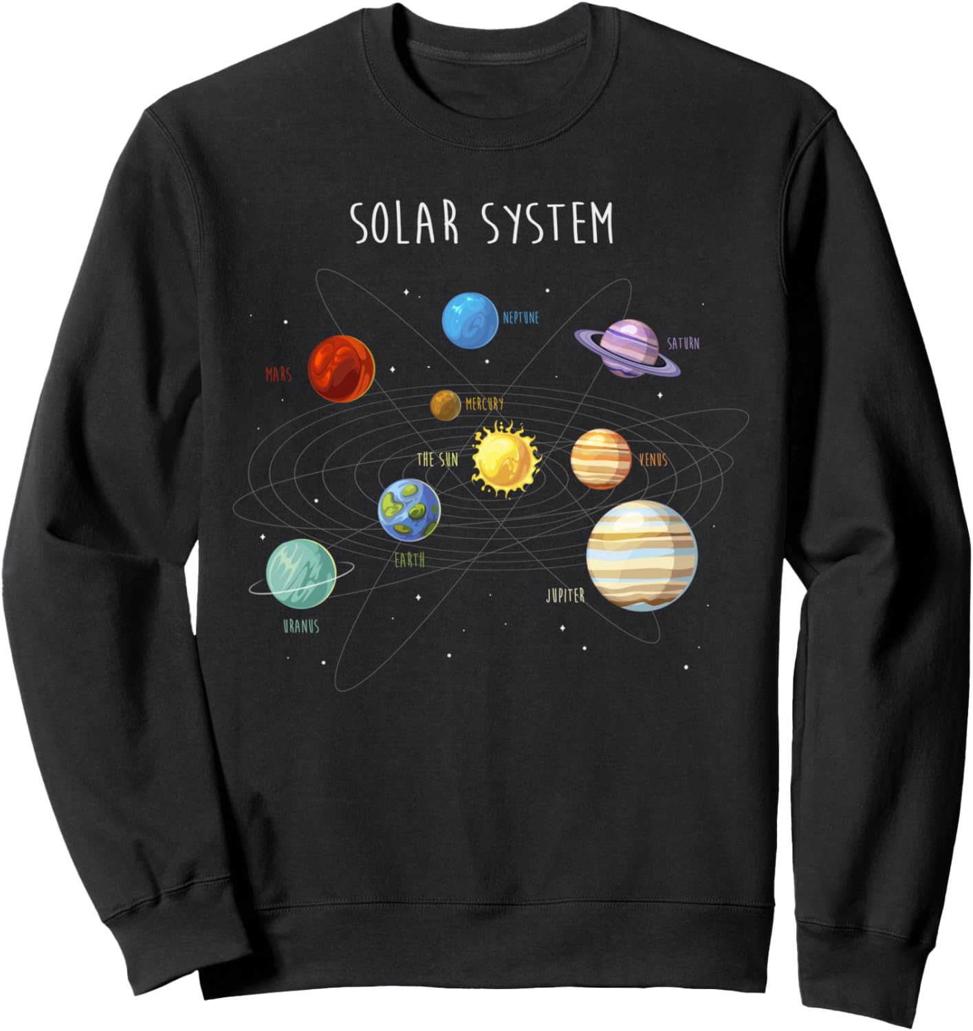 

Футболка с изображением Солнечной системы и планет, посвященная астрологии - Тренажер для наблюдения за звездами Solar System Planet Gift, черный