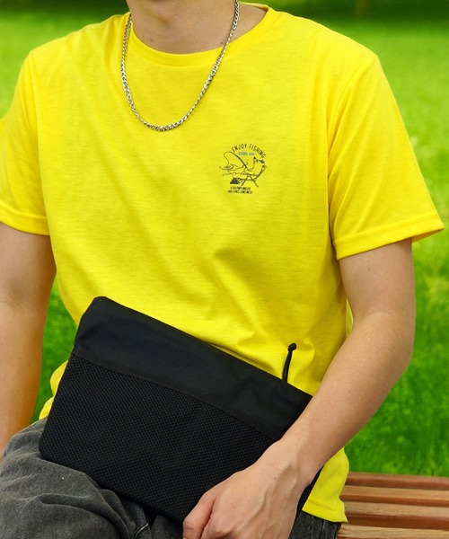 

Футболка с принтом, защита от УФ, технология охлаждения Burner, GROOVY STORE, желтый