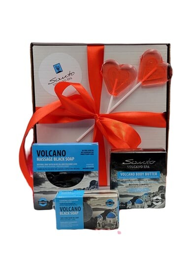 

День святого Валентина, Набор уходовой косметики, 3 шт. Santo Volcano Spa