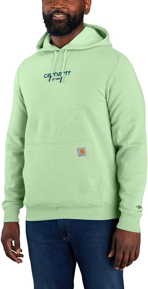 

Carhartt мужская толстовка 105569 Force Relaxed Fit легкая с логотипом, Aventurine