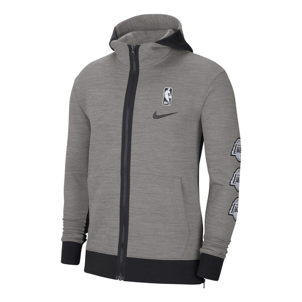 

Куртка Nike Therma Flex NBA Los Angeles Lakers Zipper hooded Jacket Gray, серый