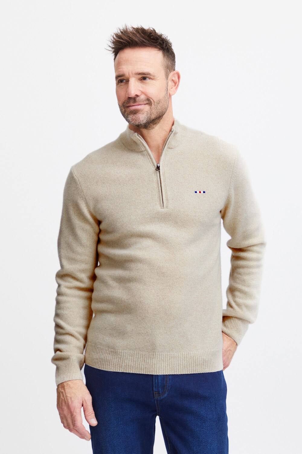 

Пуловер FQ1924 Troyer KyleFQ Halfzip, серый