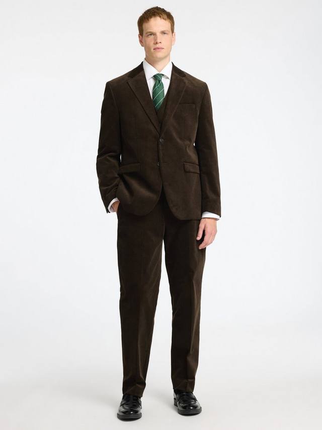 

Сшитые на заказ брюки для костюма из органического хлопка SELECTED HOMME, цвет Morel