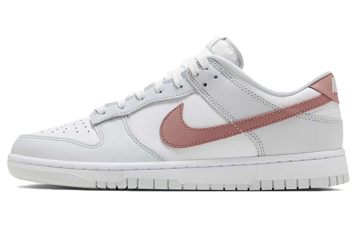 Обувь для скейтбординга Nike Dunk Low унисекс, Белый/Чистая платина/Шепот розы