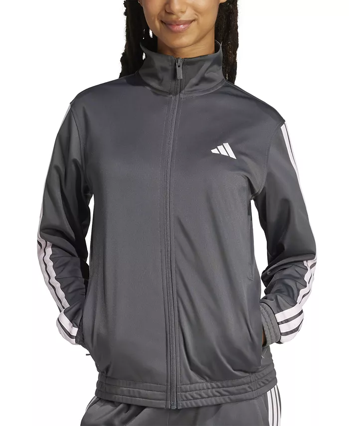 

Женская трикотажная куртка с тремя полосками, XS-4X adidas, серый