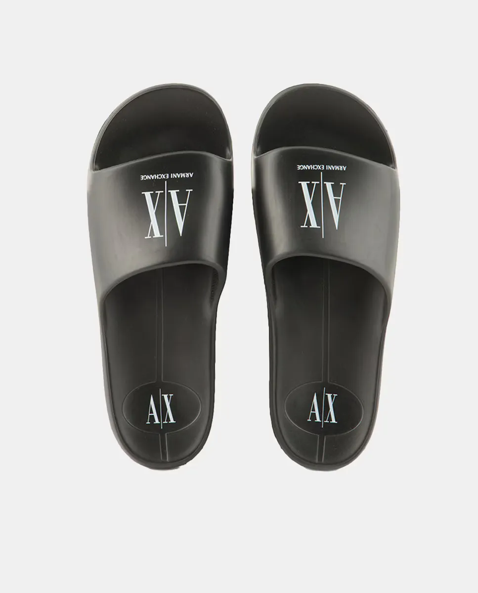

Шлепанцы для ванной с логотипом ICON Armani Exchange, черный