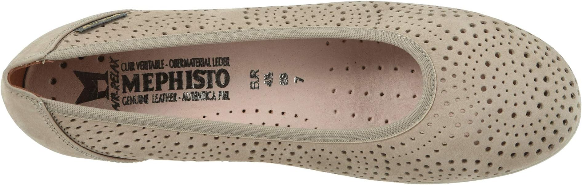 Балетки Mephisto Women's Elsie Perf, Light Taupe Bucksoft — фото 2