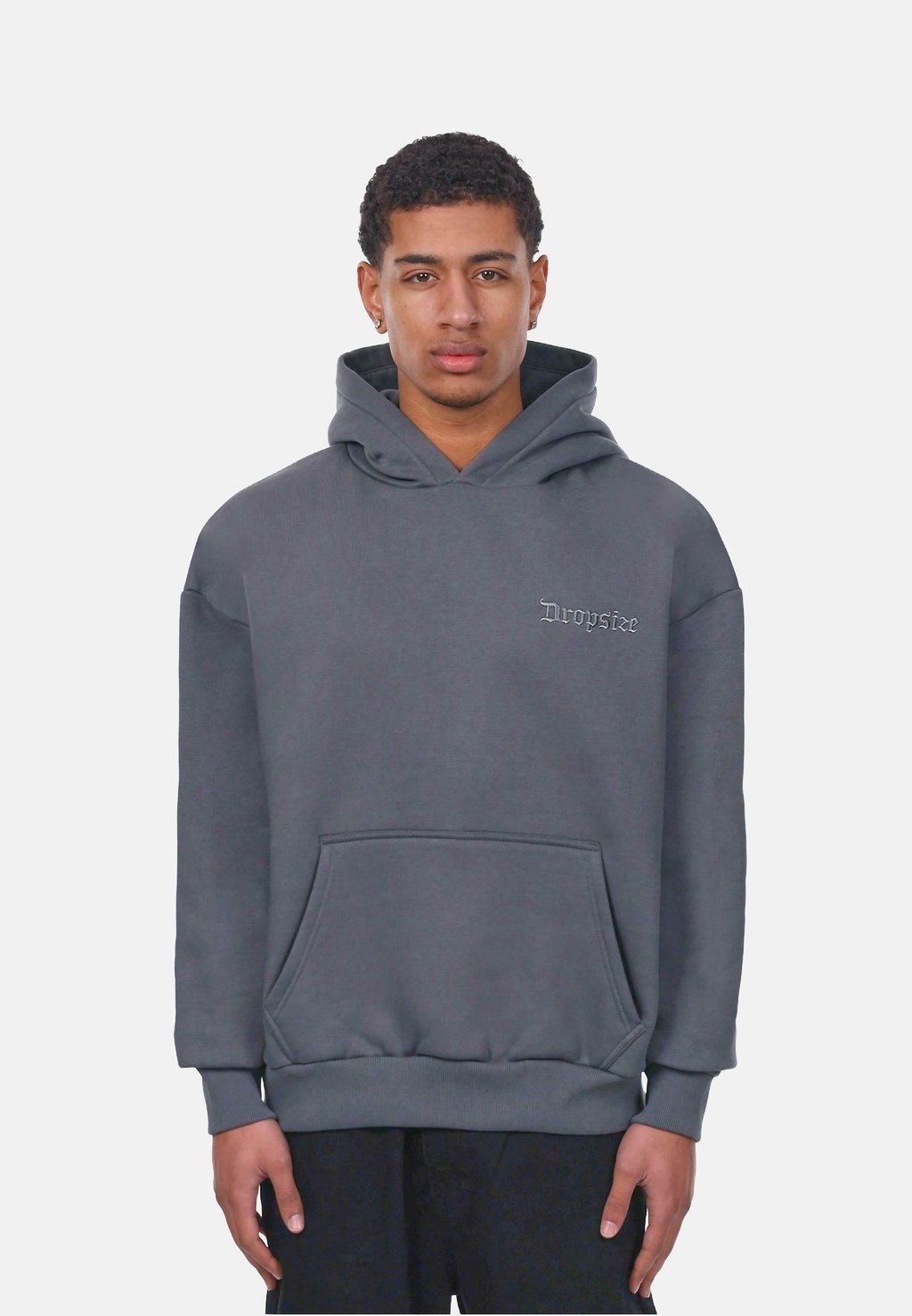 

Толстовка HEAVY EMBO con cappuccio Dropsize, серый