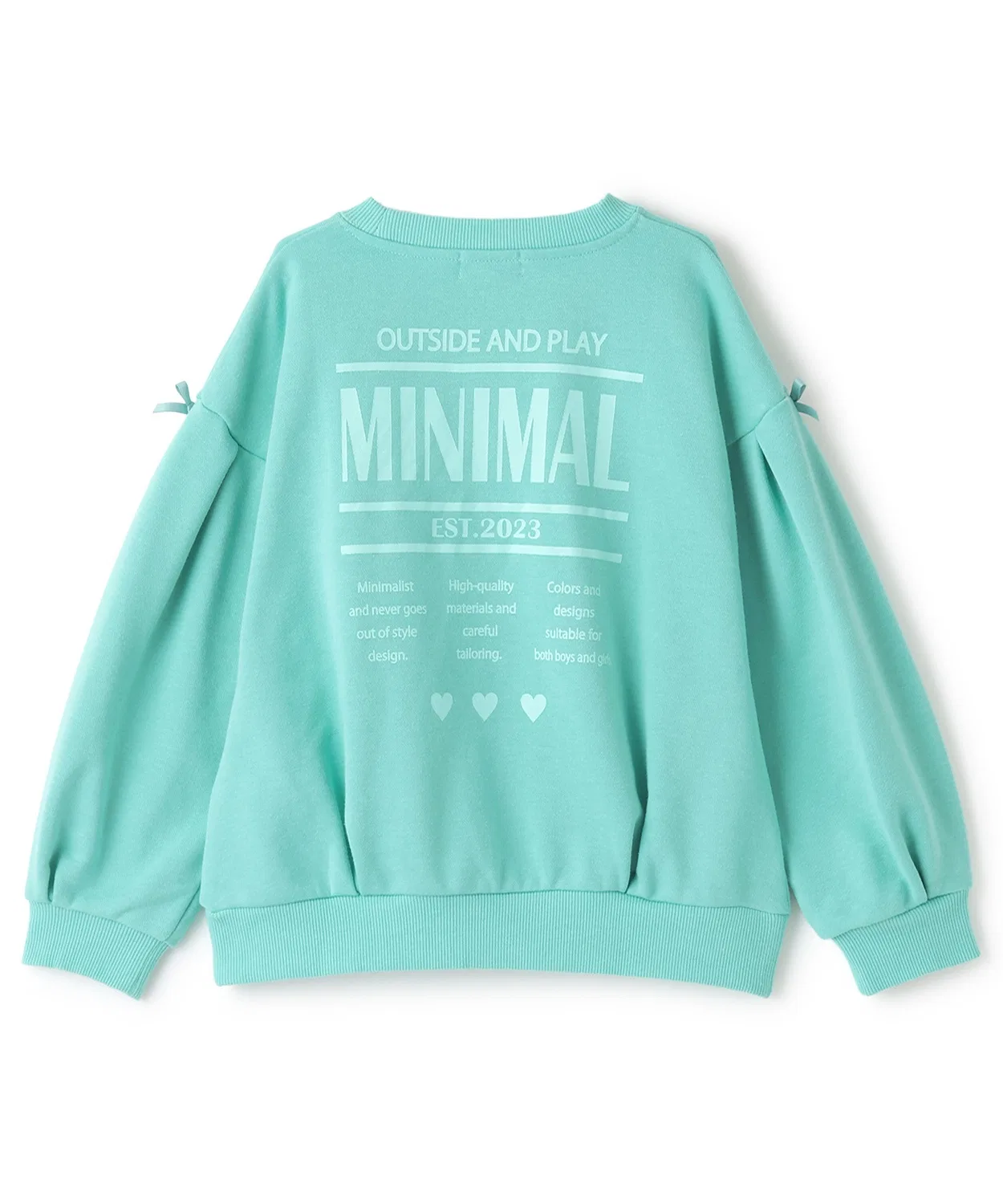 Свитшот с принтом на спине и лентой на рукаве, бренд minimal, цвет маджента — фото 2