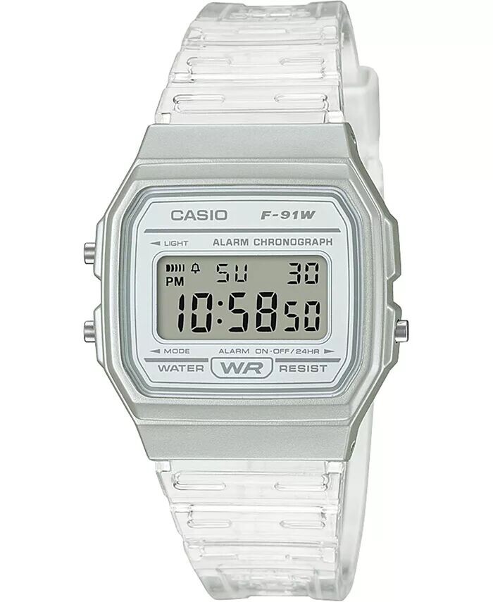 

Часы унисекс с цифровым прозрачным желейным ремешком, 35,2 мм Casio