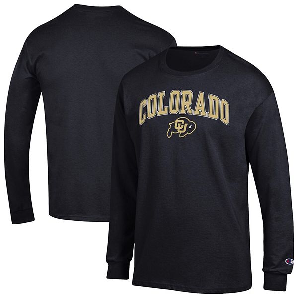 

Мужская черная футболка с длинным рукавом colorado buffaloes arch over logo Champion
