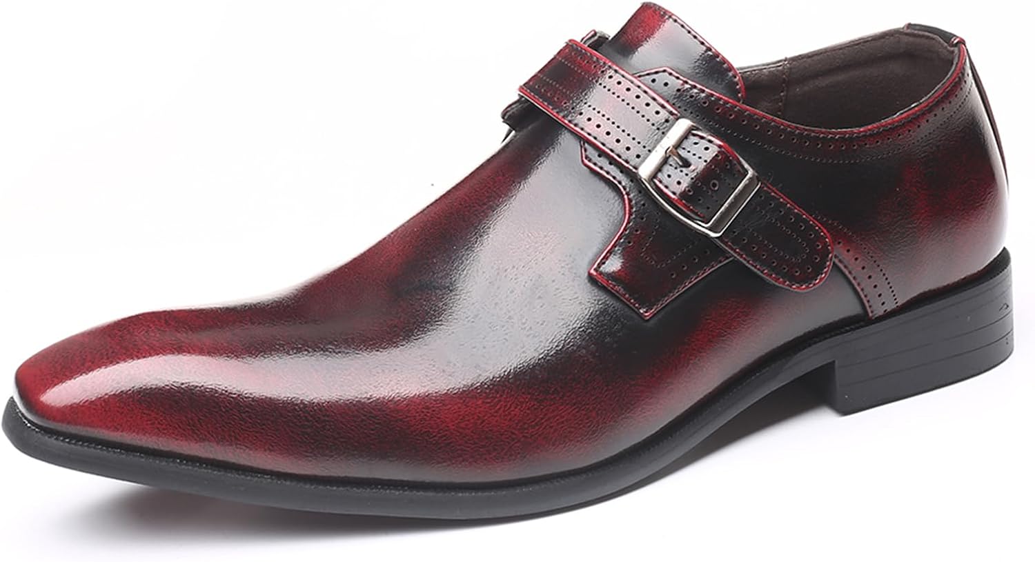 

Мужские классические кожаные туфли оксфорды с шнуровкой, заостренным носком, современные формальные туфли для мужчин Abborora, красный