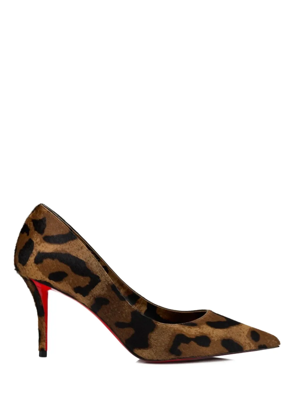 Босоножки на каблуке 80 мм с животным принтом Christian Louboutin, коричневый — фото 2
