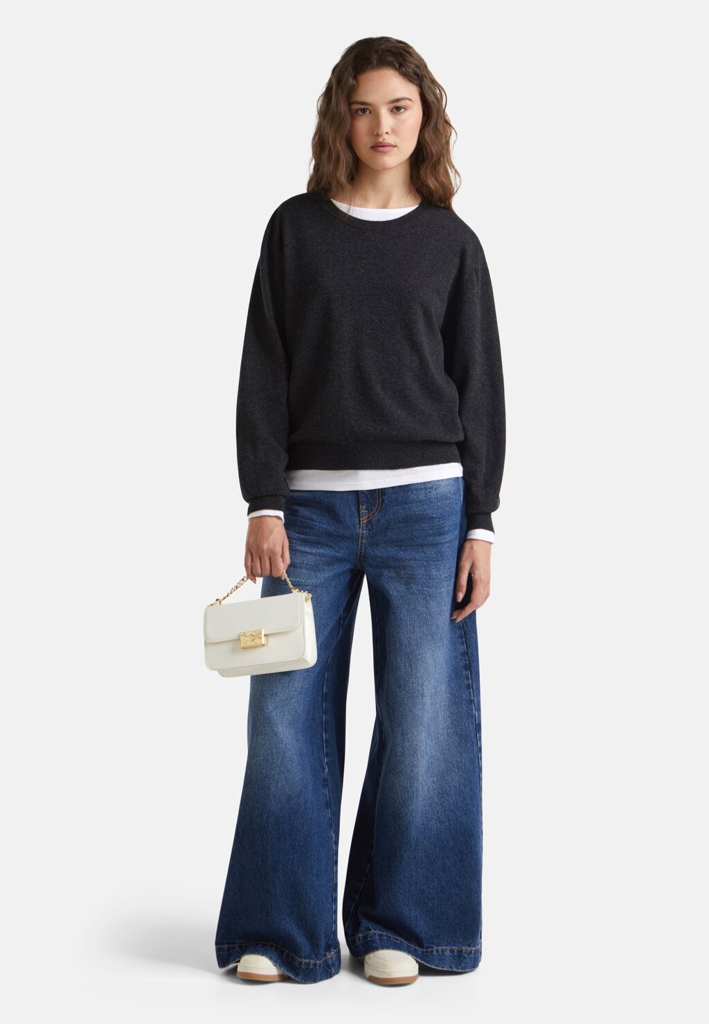 

Джемпер CREWNECK United Colors of Benetton, темно-серый