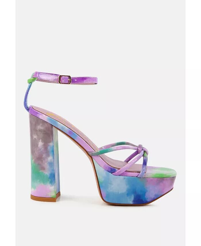 

Босоножки Prisma Tie-Dye на каблуке на высокой платформе London Rag, фиолетовый